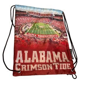 Alabama Crimson Tide Drawstring Cinch Backpack Red One Size
